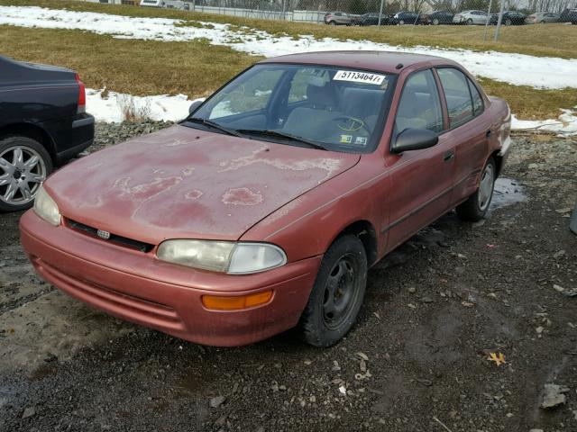 1Y1SK5269VZ446096 - 1997 GEO PRIZM BASE RED photo 2