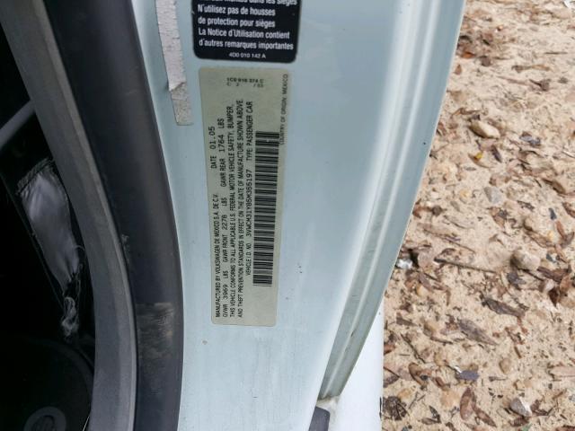 3VWCM31Y85M355197 - 2005 VOLKSWAGEN NEW BEETLE 蓝色 照片 10