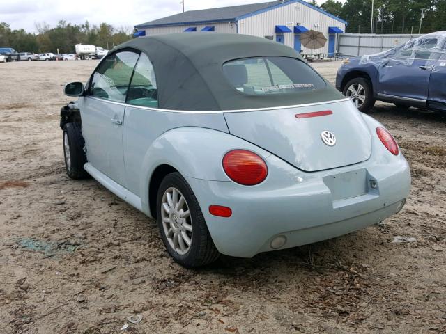 3VWCM31Y85M355197 - 2005 VOLKSWAGEN NEW BEETLE 蓝色 照片 3