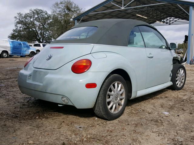3VWCM31Y85M355197 - 2005 VOLKSWAGEN NEW BEETLE 蓝色 照片 4