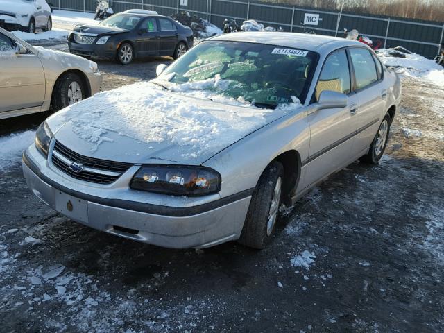 2G1WF52E549285913 - 2004 CHEVROLET IMPALA SILVER photo 2