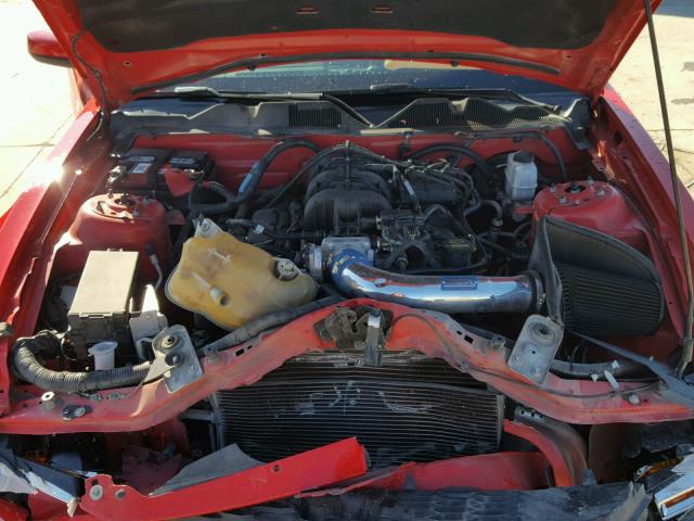 1ZVBP8AN4A5139661 - 2010 FORD MUSTANG RED photo 7