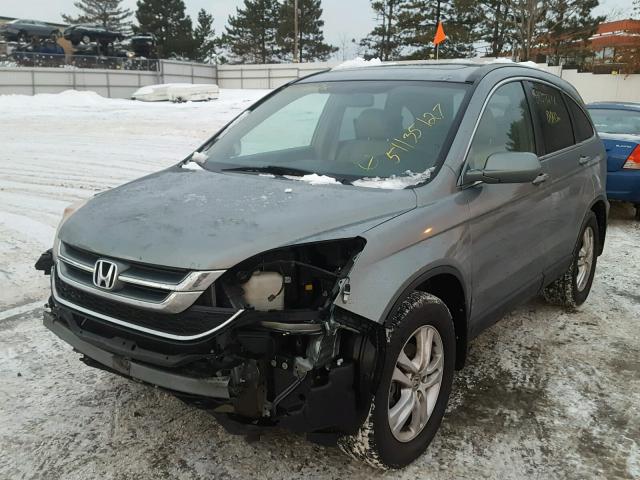 5J6RE4H78AL013042 - 2010 HONDA CR-V EXL 绿色 照片 2