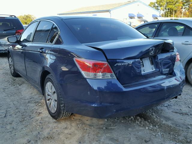 1HGCP2F3XAA152340 - 2010 HONDA ACCORD LX BLUE photo 3