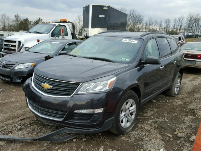 1GNKVFED8FJ360345 - 2015 CHEVROLET TRAVERSE L BLACK photo 2