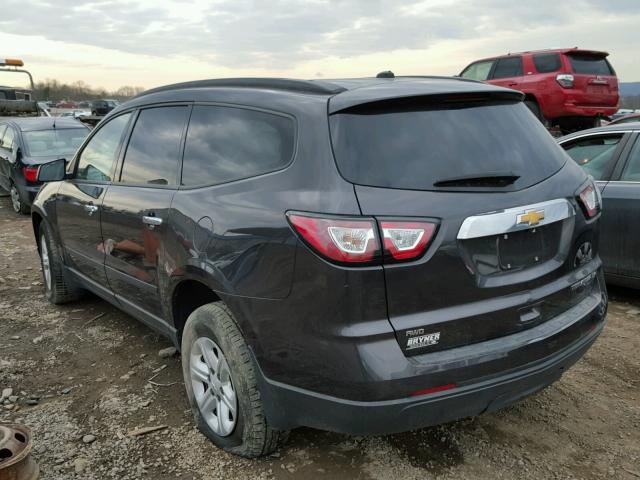 1GNKVFED8FJ360345 - 2015 CHEVROLET TRAVERSE L BLACK photo 3