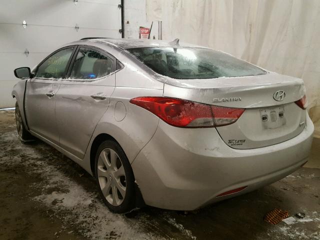 KMHDH4AE7DU545229 - 2013 HYUNDAI ELANTRA GL SILVER photo 3