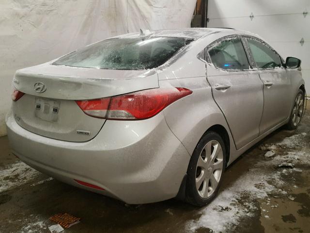 KMHDH4AE7DU545229 - 2013 HYUNDAI ELANTRA GL SILVER photo 4