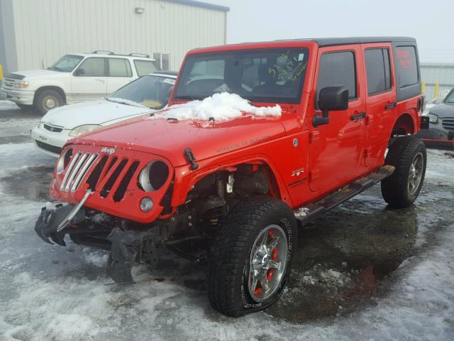 1C4BJWEG6HL541871 - 2017 JEEP WRANGLER U RED photo 2