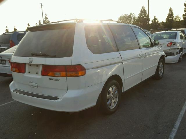 5FNRL18053B031632 - 2003 HONDA ODYSSEY EX WHITE photo 4