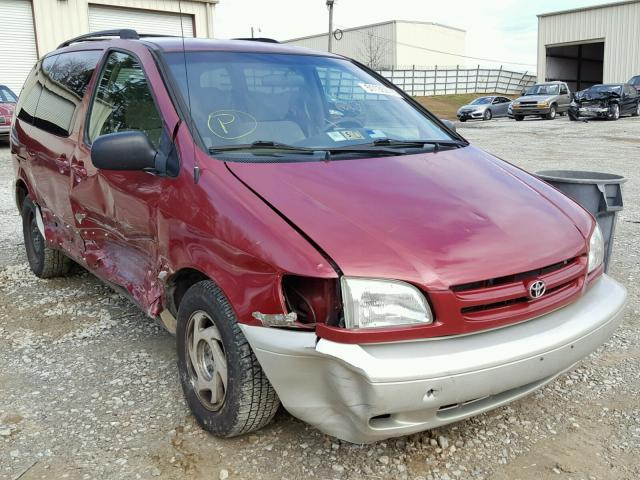 4T3ZF13C2WU045804 - 1998 TOYOTA SIENNA LE BURGUNDY photo 1