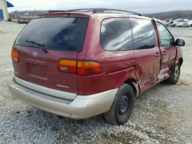 4T3ZF13C2WU045804 - 1998 TOYOTA SIENNA LE BURGUNDY photo 4