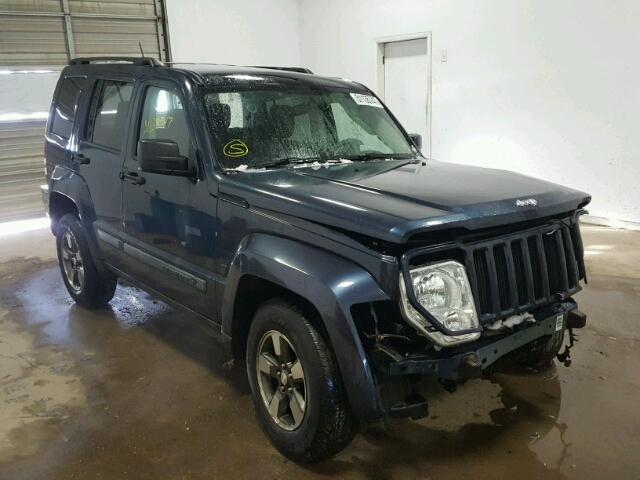 1J8GN28K68W105449 - 2008 JEEP LIBERTY SP BLUE photo 1