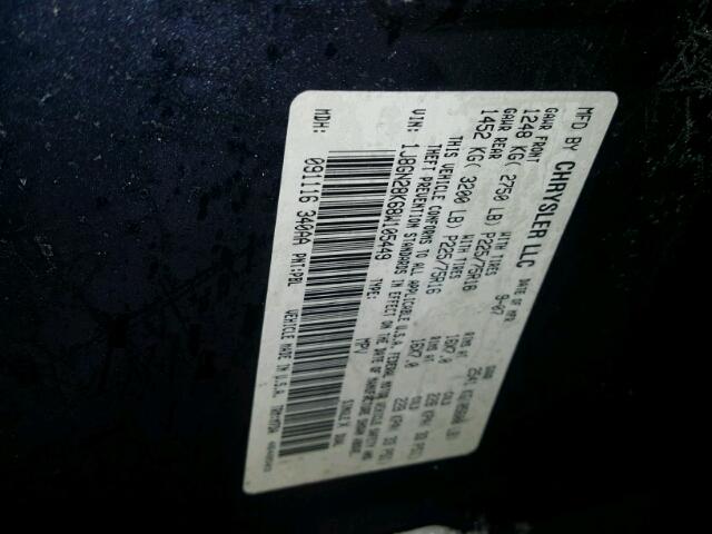 1J8GN28K68W105449 - 2008 JEEP LIBERTY SP BLUE photo 10