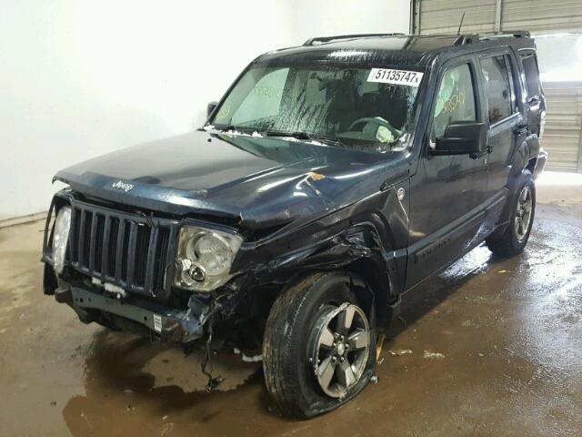 1J8GN28K68W105449 - 2008 JEEP LIBERTY SP BLUE photo 2