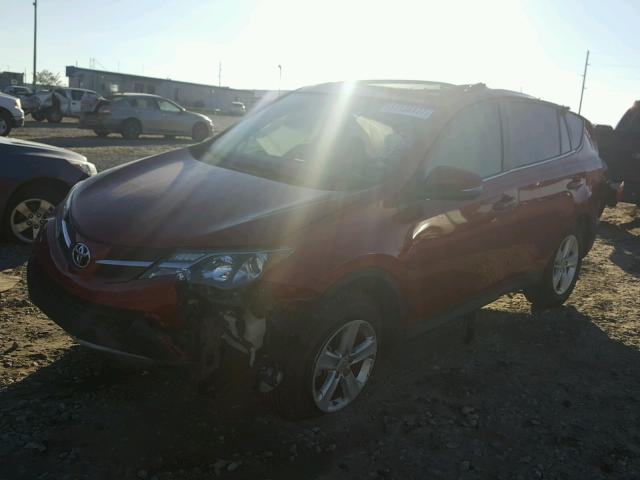 JTMWFREV1D5009526 - 2013 TOYOTA RAV4 XLE RED photo 2