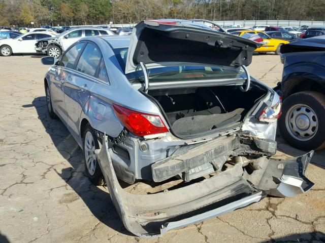 5NPEB4AC9CH402283 - 2012 HYUNDAI SONATA GLS BLUE photo 3