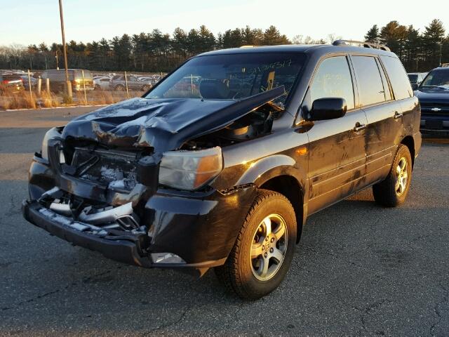 2HKYF18676H520627 - 2006 HONDA PILOT EX BLACK photo 2