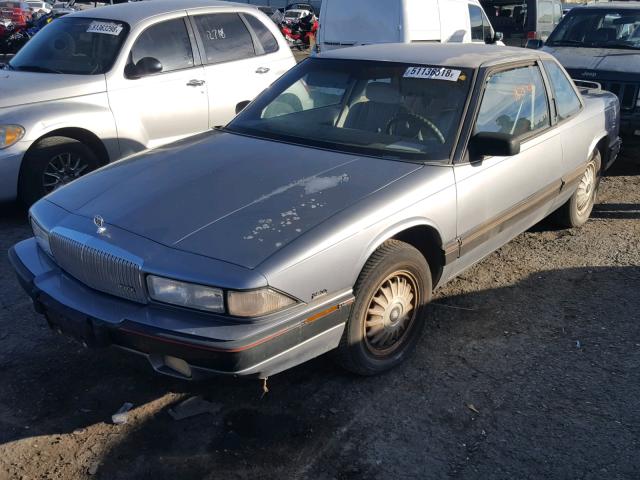 2G4WD14L6M1902263 - 1991 BUICK REGAL LIMI GRAY photo 2