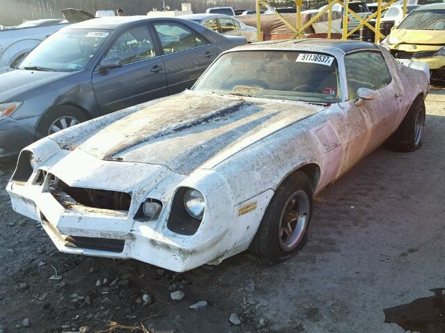 1G1AP87L7BN122464 - 1981 CHEVROLET CAMARO WHITE photo 2