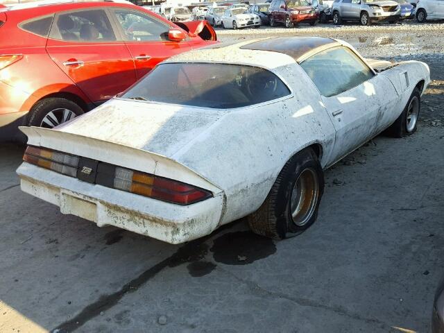 1G1AP87L7BN122464 - 1981 CHEVROLET CAMARO WHITE photo 4