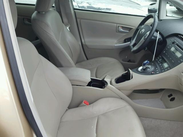 JTDKN3DUXA0244586 - 2010 TOYOTA PRIUS GOLD photo 5