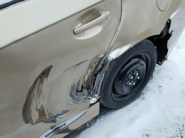 JTDKN3DUXA0244586 - 2010 TOYOTA PRIUS GOLD photo 9