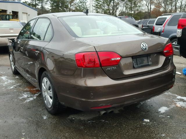 3VWD17AJ4EM242029 - 2014 VOLKSWAGEN JETTA SE BROWN photo 3