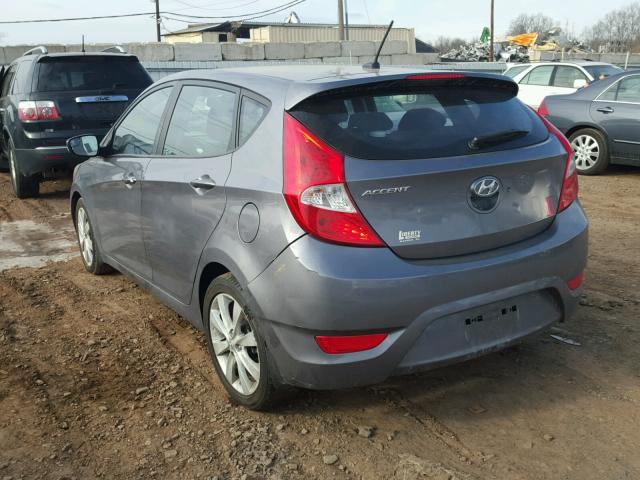 KMHCU5AE8EU188156 - 2014 HYUNDAI ACCENT GLS GRAY photo 3