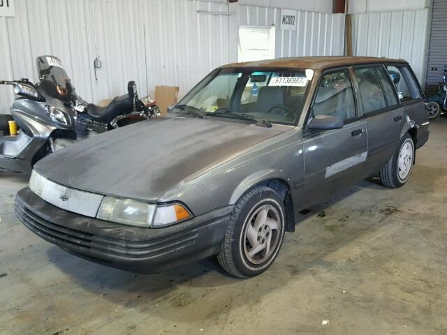 1G1JC8447N7284385 - 1992 CHEVROLET CAVALIER V GRAY photo 2