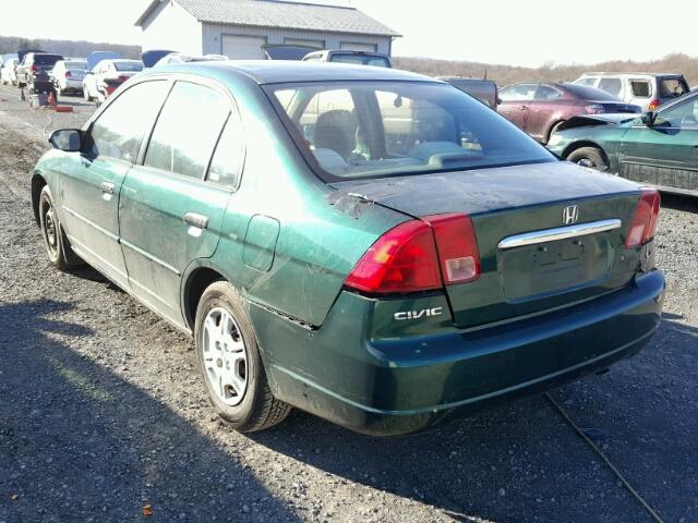 2HGES16521H613499 - 2001 HONDA CIVIC LX GREEN photo 3