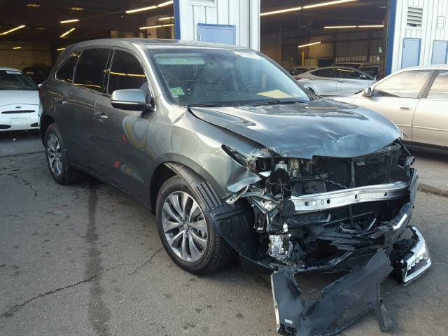 5FRYD4H45FB016189 - 2015 ACURA MDX TECHNO GRAY photo 1