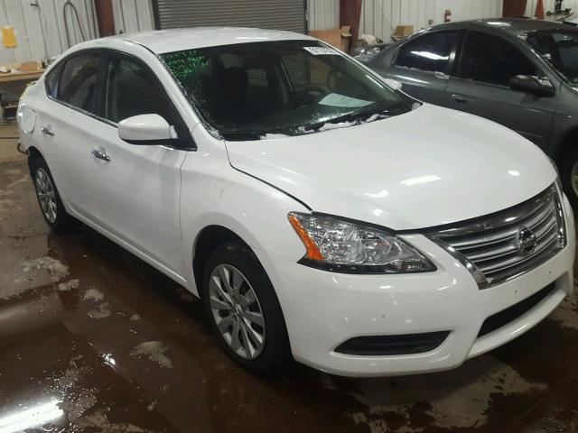 3N1AB7AP3EY297557 - 2014 NISSAN SENTRA S WHITE photo 1