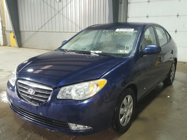 KMHDU46D78U582833 - 2008 HYUNDAI ELANTRA GL BLUE photo 2