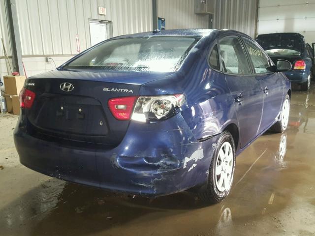 KMHDU46D78U582833 - 2008 HYUNDAI ELANTRA GL BLUE photo 4