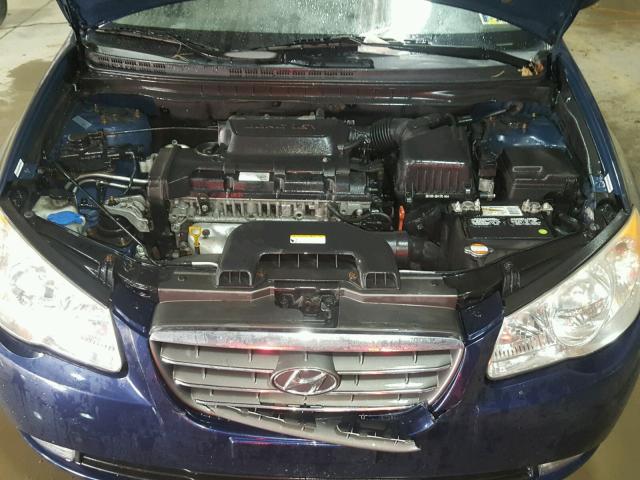 KMHDU46D78U582833 - 2008 HYUNDAI ELANTRA GL BLUE photo 7