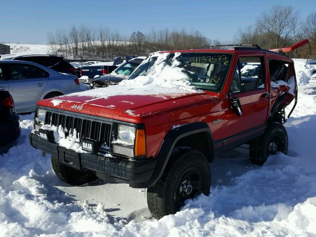 1J4FJ67S5RL176730 - 1994 JEEP CHEROKEE S RED photo 2