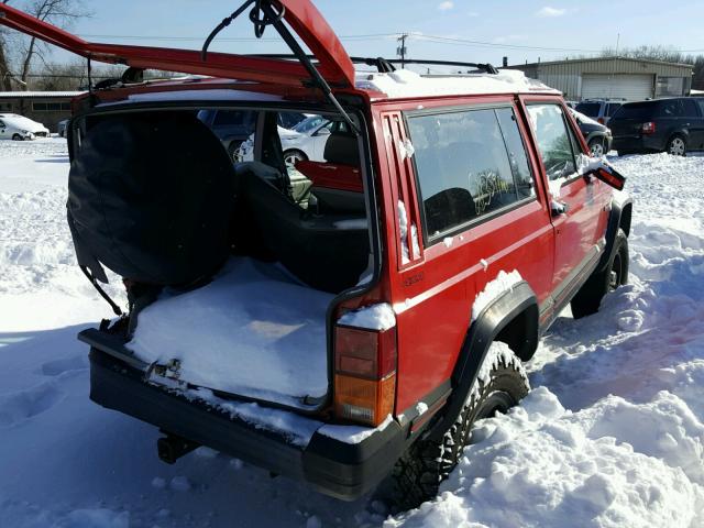 1J4FJ67S5RL176730 - 1994 JEEP CHEROKEE S RED photo 4