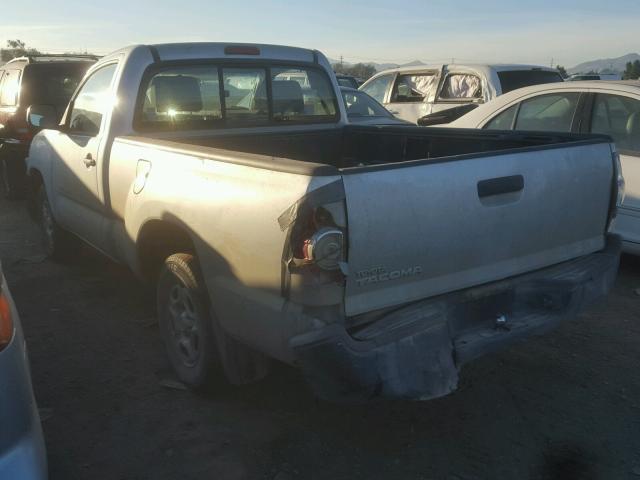 5TENX4CN4AZ677523 - 2010 TOYOTA TACOMA SILVER photo 3