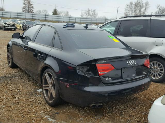 WAULF78K39N010626 - 2009 AUDI A4 2.0T QU BLACK photo 3