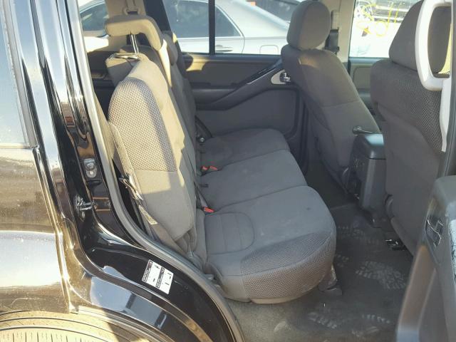 5N1AR18U56C617985 - 2006 NISSAN PATHFINDER BLACK photo 6