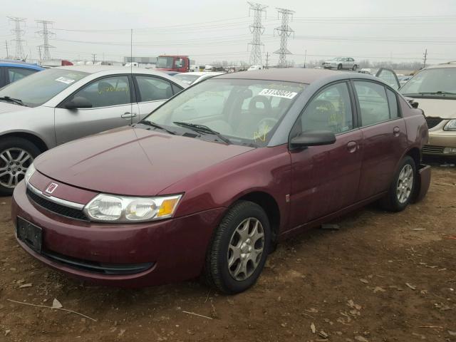 1G8AJ52F53Z184989 - 2003 SATURN ION LEVEL BURGUNDY photo 2