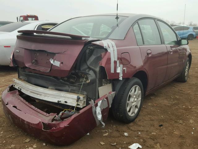 1G8AJ52F53Z184989 - 2003 SATURN ION LEVEL BURGUNDY photo 4