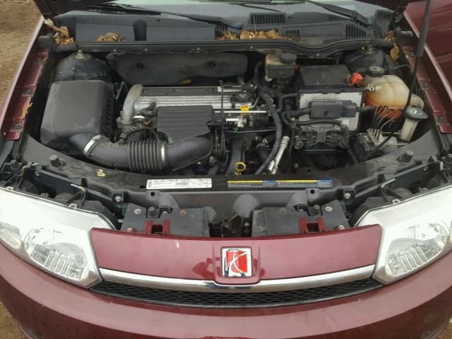 1G8AJ52F53Z184989 - 2003 SATURN ION LEVEL BURGUNDY photo 7