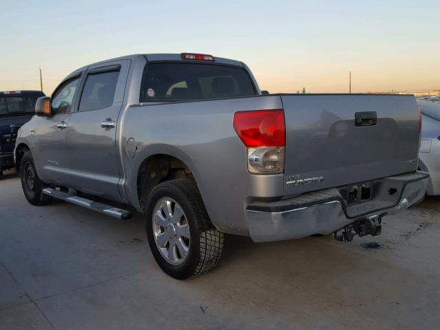 5TBEV58147S453328 - 2007 TOYOTA TUNDRA CRE SILVER photo 3