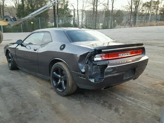 2C3CDYAG9DH651726 - 2013 DODGE CHALLENGER CHARCOAL photo 3