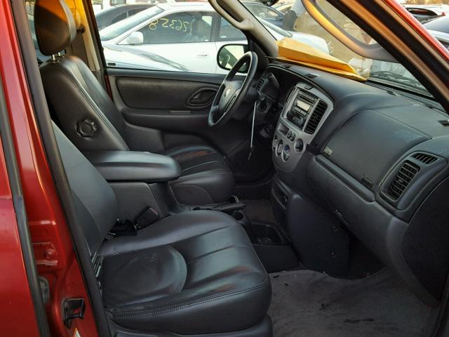 4F2CZ961X4KM00343 - 2004 MAZDA TRIBUTE ES RED photo 5