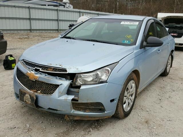 1G1PC5SHXC7216190 - 2012 CHEVROLET CRUZE LS BLUE photo 2