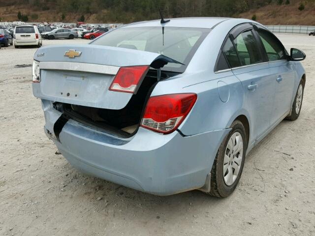 1G1PC5SHXC7216190 - 2012 CHEVROLET CRUZE LS BLUE photo 4