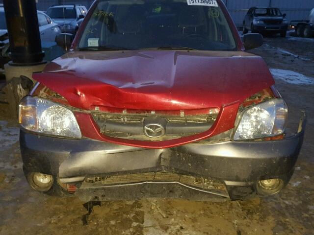 4F2CZ04124KM04689 - 2004 MAZDA TRIBUTE LX RED photo 7